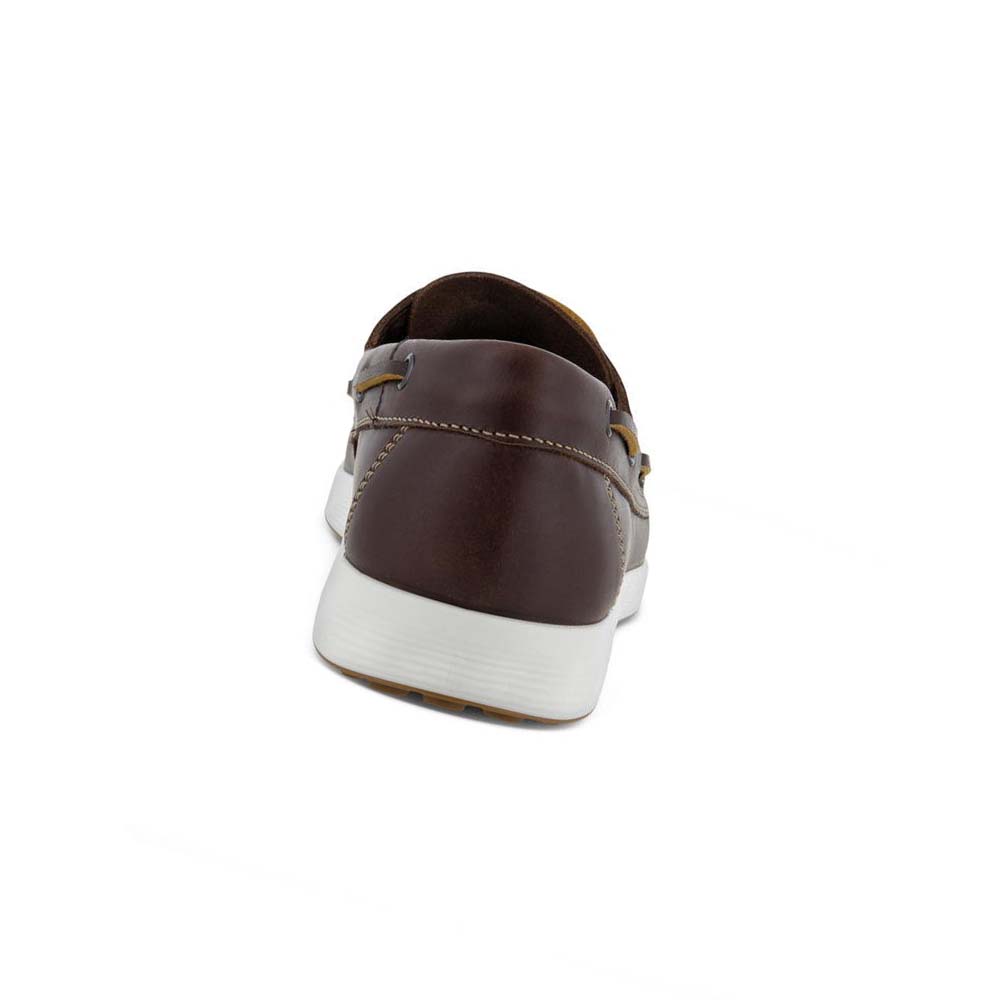 Men's Ecco S Lite Moc Boat Moccasins Coffee | Canada 580TCE